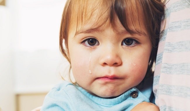 toddler crying