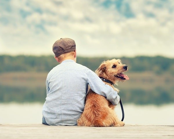 boy with dog