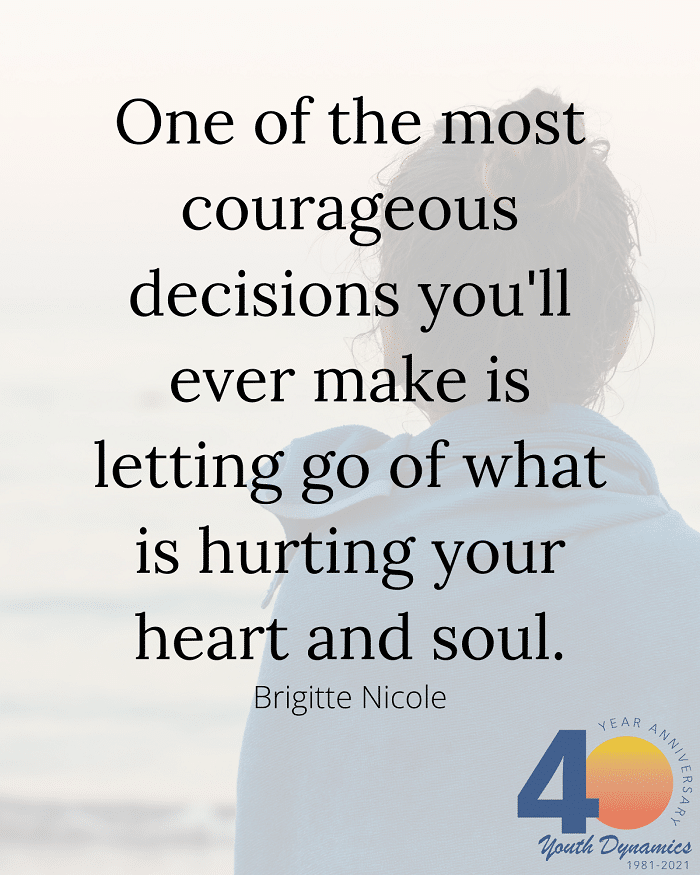 Let go of whats hurting your soul - It's Heavy. Twelve Quotes to Inspire You to Let Go