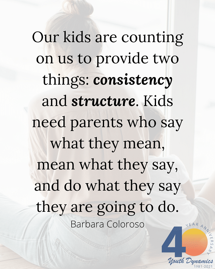 Our kids are counting on us to provide consistency and structure - 18 Quotes to Help You on the Path to Purposeful Parenting