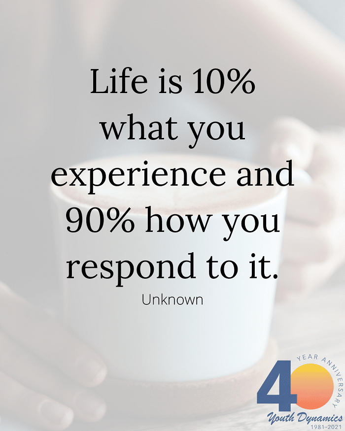 Quote 4 Life is 10 what you experience and 90 how you respond to it. - 12 Quotes on Anxiety & Coping