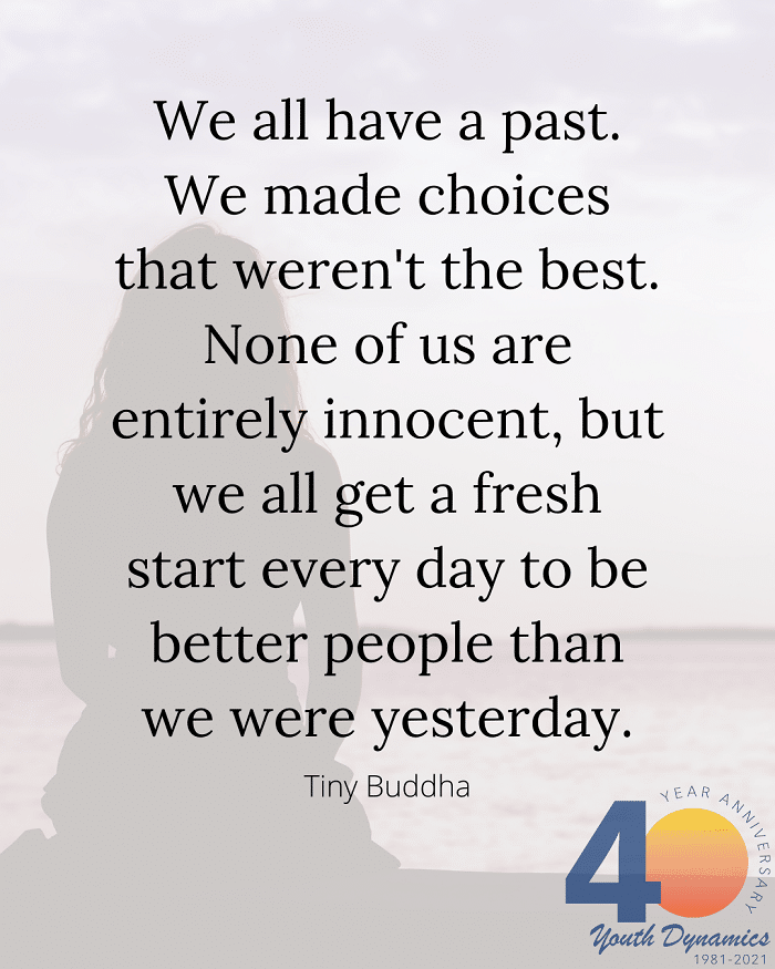 Quote 4 We all have a past. But we can choose to be better people than we were yesterday - It's Transformative. 16 Quotes on Personal Growth
