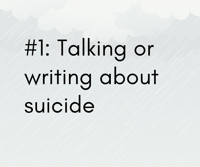 Teen Suicide Talking or writing about suicide 1 - 9 Warning Signs of Teen Suicide Parents Need to Know