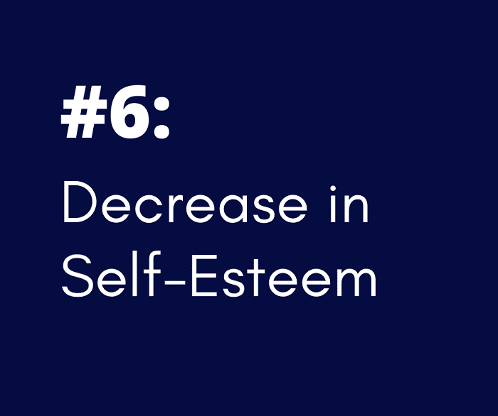 6- Decrease in Self-Esteem