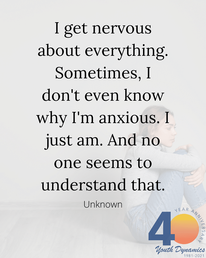 Quote 5- I get nervous about everything.