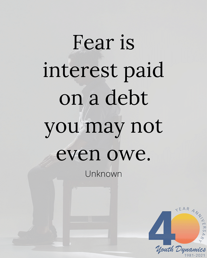 Quote 9 Fear is interest paid on a debt you may not even owe. - It's Exhausting. 16 Quotes Illustrating Life with Anxiety