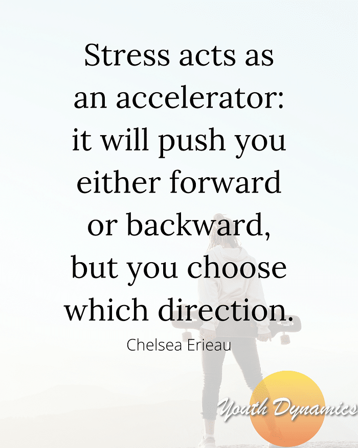 Quote 4 Stress acts as an accelerator it will push you either forward or backward but you choose which direction. - 13 Quotes on Navigating Stress