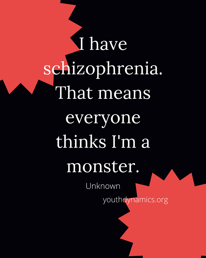 Quote 3 I have schizophrenia. That means everyone thinks Im a monster. - 20 Quotes Painting Life with Schizophrenia