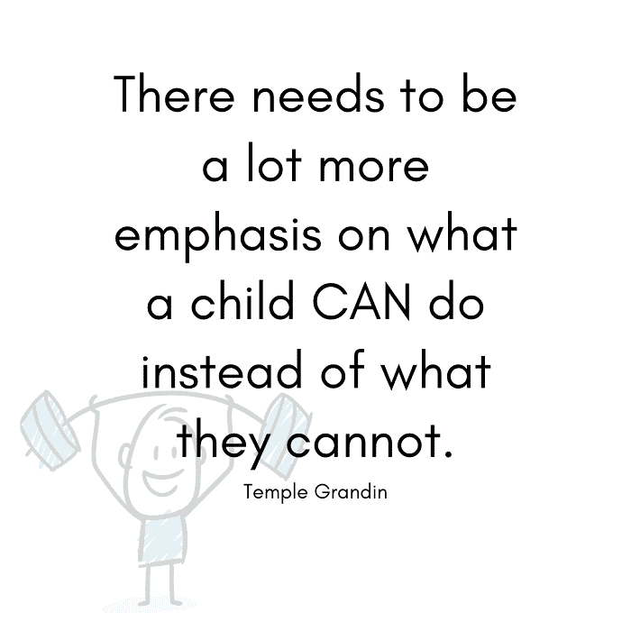 Focus on kids strengths