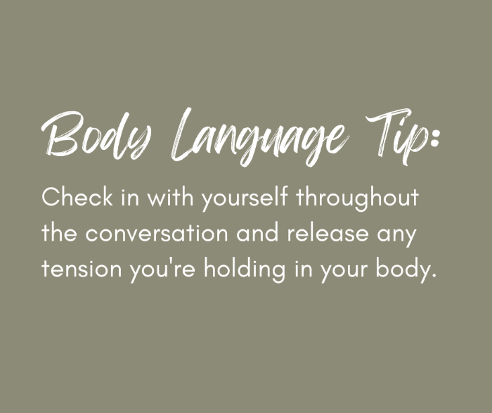 Active listening- Body language tip