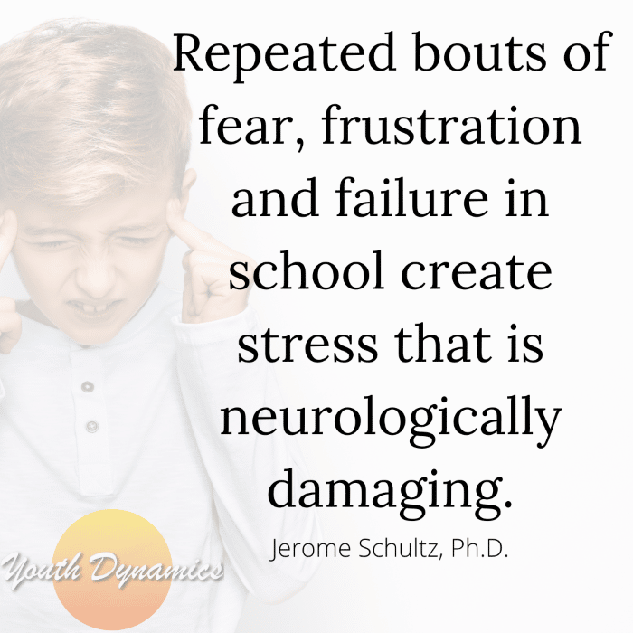 Quote 5- Repeated bouts of fear, frustration, and failure