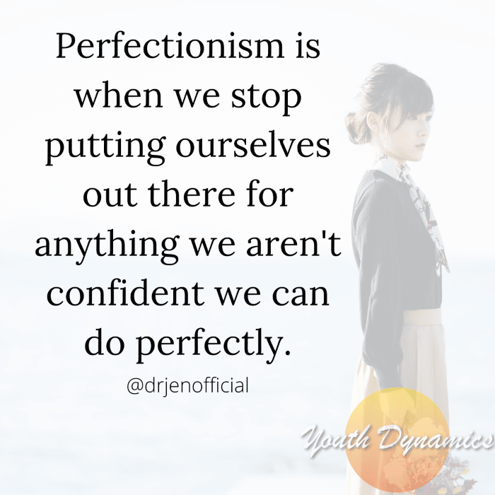Quote 11- Perfectionism is when we stop putting ourselves out there