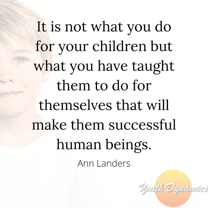 Quote 17- It is not what you do for your children