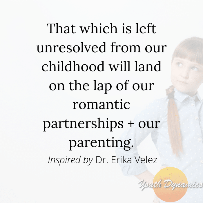 Quote 1 That which is left unresolved from our childhood