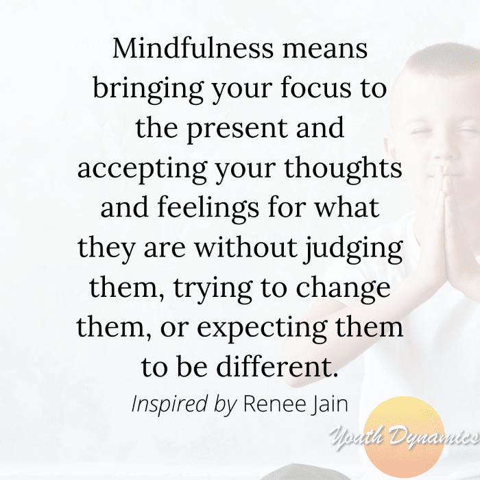 Quote 16 Mindfulness means bringing your focus to the present